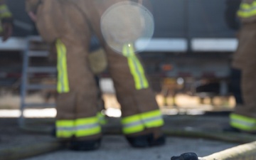 Gowen Field Fire Department trains with live fire simulator