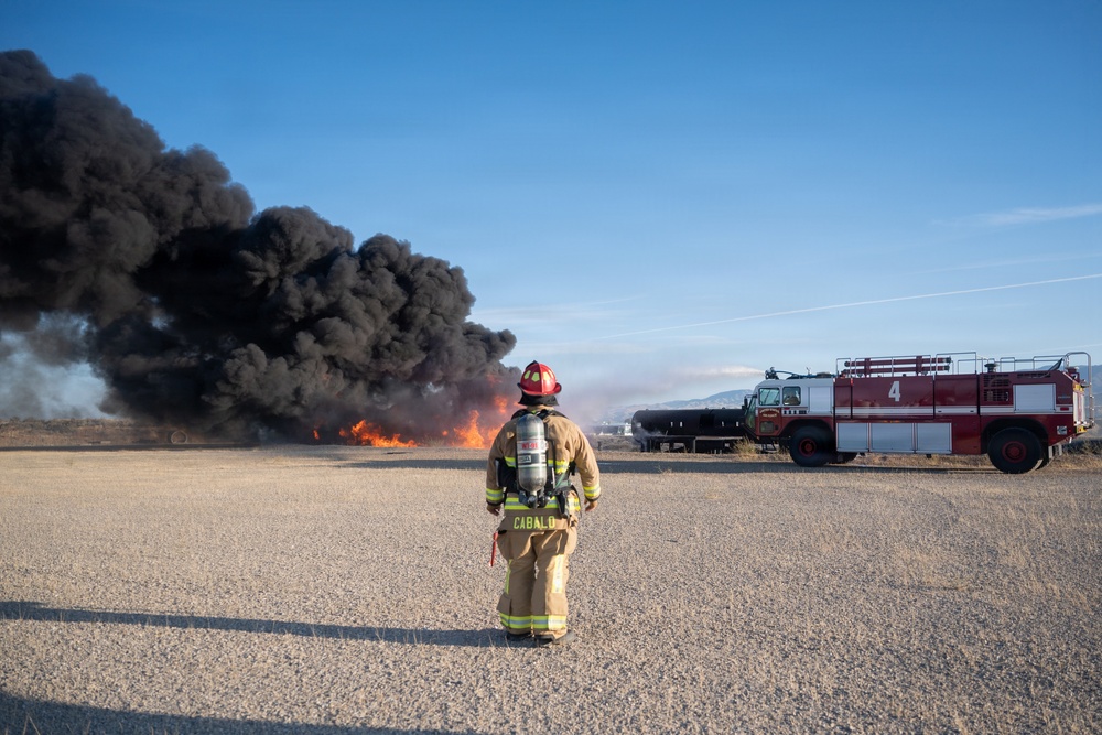 Gowen Field firefighters sharpen aircraft emergency response skills