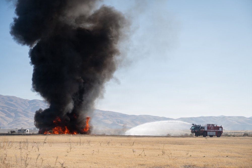 Gowen Field firefighters sharpen aircraft emergency response skills