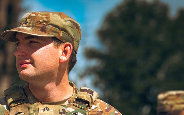 JTF DC National Guardsmen Patrol the National World War II Memorial