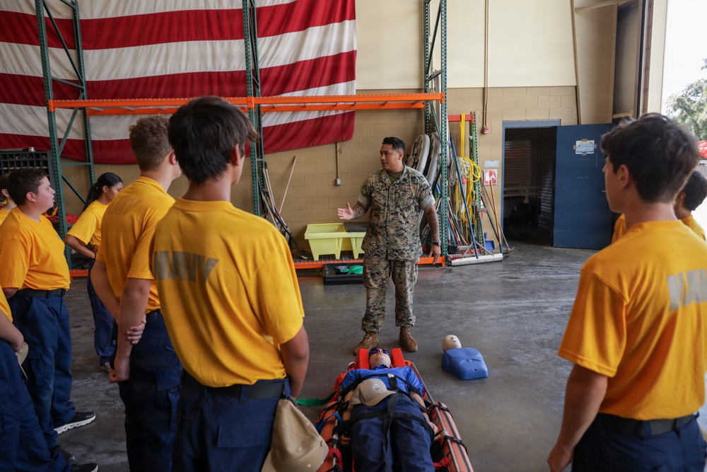 A Unique Look: Kalaheo High School Naval JROTC Cadets Tour MCBH