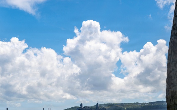 USS San Diego (LPD 22) departs Naval Base Guam