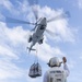 USS Mustin conducts vertical replenishment-at-sea with USNS Cesar Chavez