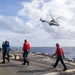 USS Mustin conducts vertical replenishment-at-sea with USNS Cesar Chavez