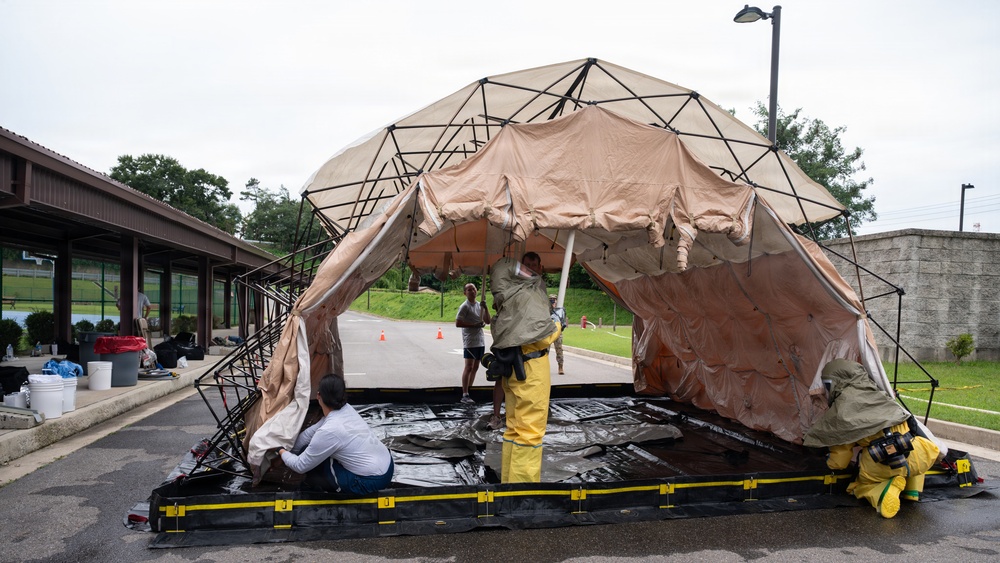 Osan Airmen strengthen readiness through decontamination training