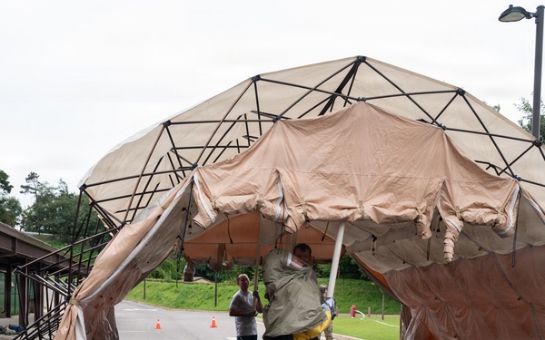 Osan Airmen strengthen readiness through decontamination training