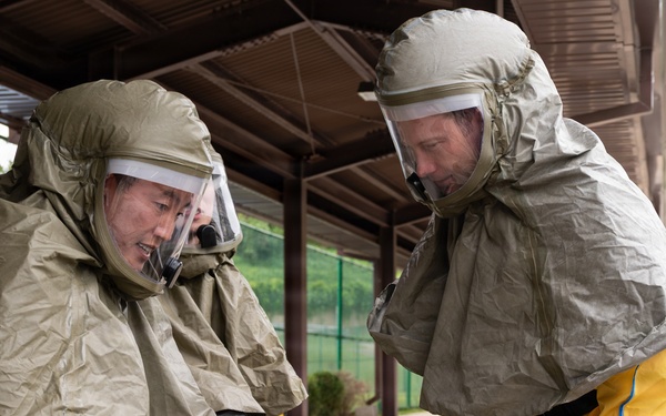 Osan Airmen strengthen readiness through decontamination training