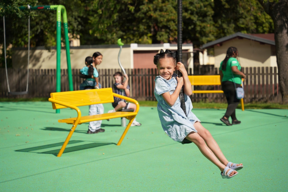 New playgrounds bring joy to children at Tower Barracks