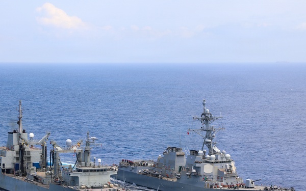 USS Lassen Refuels With Spanish Navy Oiler Prior to FLEETEX 250