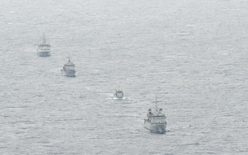 Ships sail in formation during Phoenix Express 2026