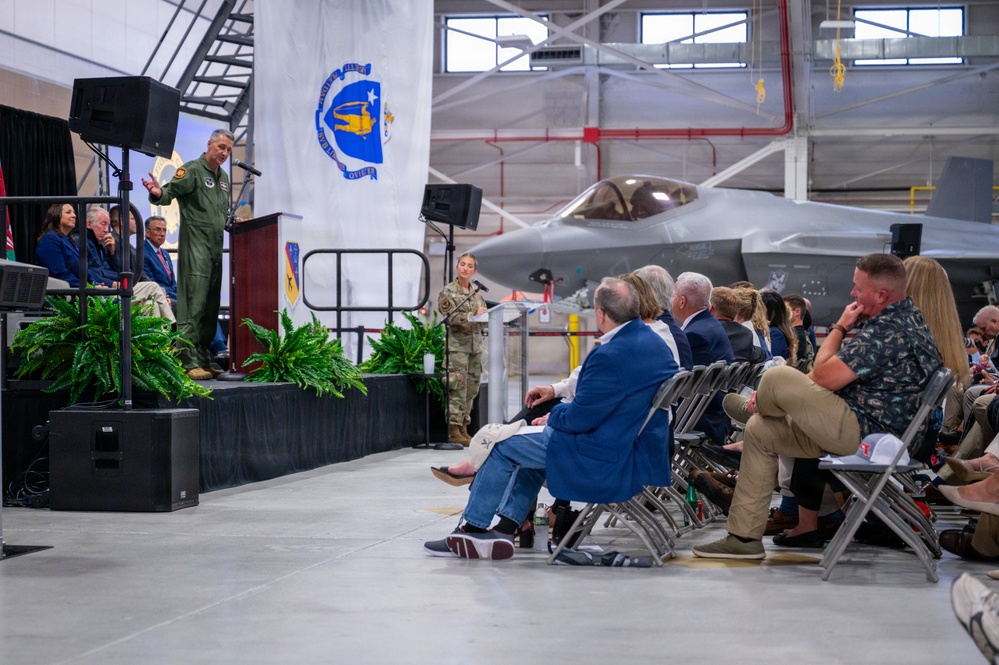Nordhaus Helps Welcome F-35A to 104th Fighter Wing