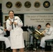 Musician 2nd Class Carrie Blosser addresses audience at the Portland Veterans Affairs Hospital
