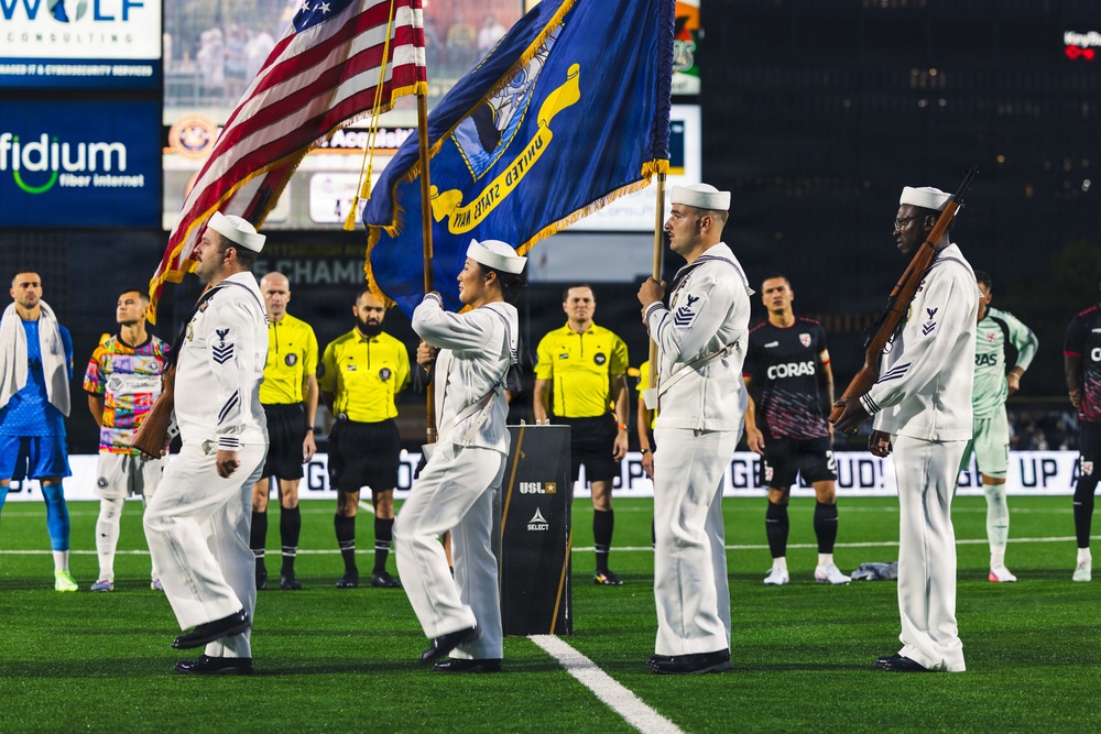 NTAG Pittsburgh Sailors Attend Pittsburgh Riverhounds Game