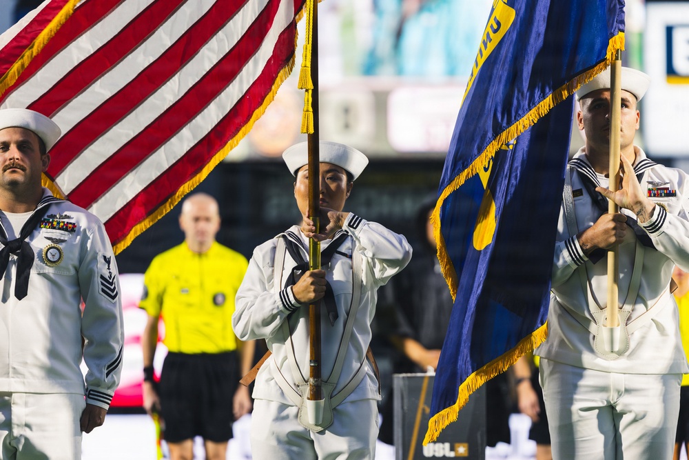 NTAG Pittsburgh Sailors Attend Pittsburgh Riverhounds Game