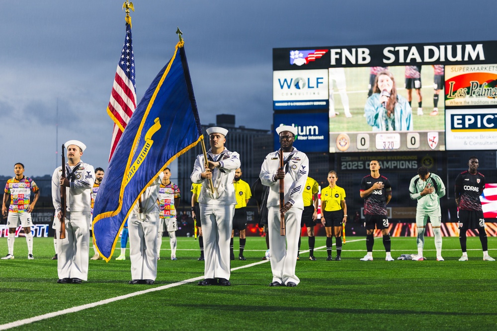 NTAG Pittsburgh Sailors Attend Pittsburgh Riverhounds Game