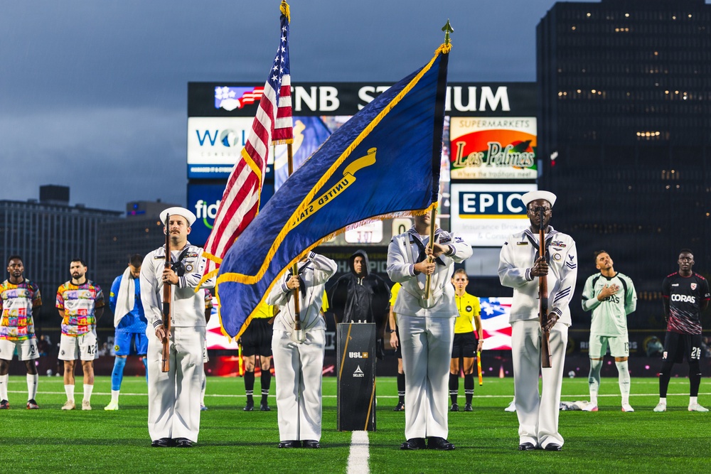 NTAG Pittsburgh Sailors Attend Pittsburgh Riverhounds Game