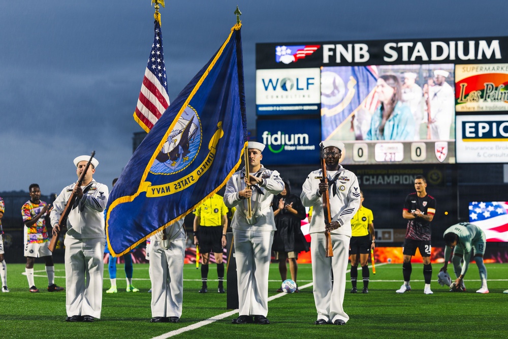 NTAG Pittsburgh Sailors Attend Pittsburgh Riverhounds Game