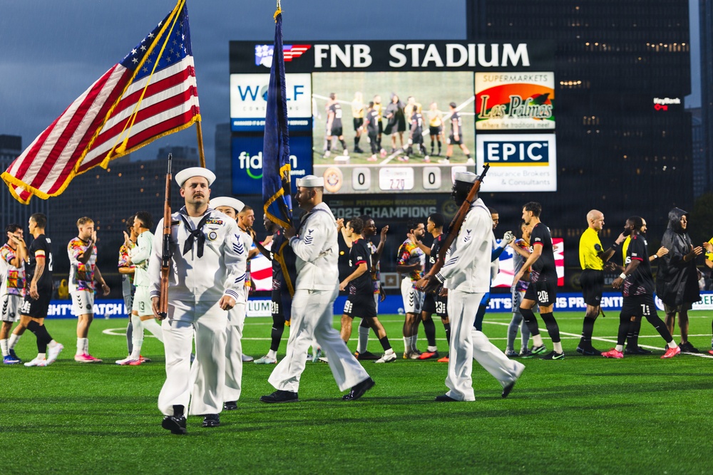 NTAG Pittsburgh Sailors Attend Pittsburgh Riverhounds Game