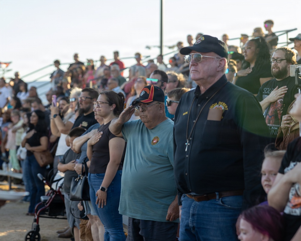 Marine Corps Logistics Base Barstow and U.S. Marine Corps Mounted Color Guard participate in the Barstow Western Roundup