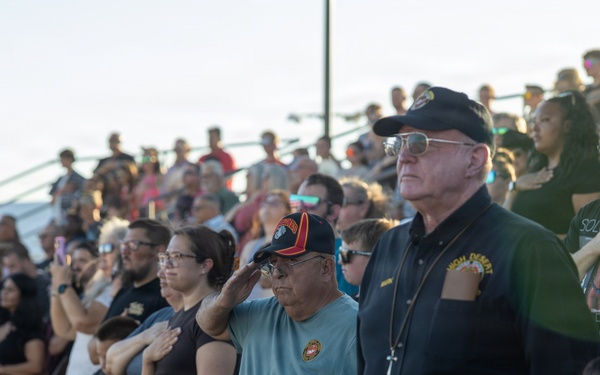 Marine Corps Logistics Base Barstow and U.S. Marine Corps Mounted Color Guard participate in the Barstow Western Roundup
