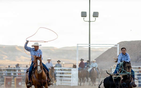 Marine Corps Logistics Base Barstow and U.S. Marine Corps Mounted Color Guard participate in the Barstow Western Roundup