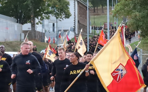 16th Sustainment Brigade Leads Baumholder Community in 9/11 Memorial Run