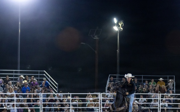 Marine Corps Logistics Base Barstow and U.S. Marine Corps Mounted Color Guard participate in the Barstow Western Roundup
