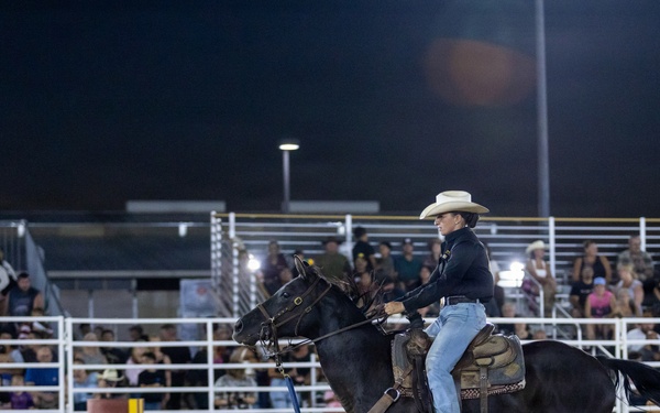 Marine Corps Logistics Base Barstow and U.S. Marine Corps Mounted Color Guard participate in the Barstow Western Roundup