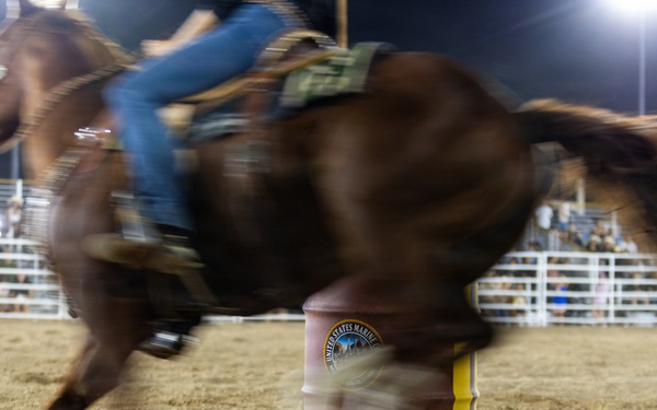 Marine Corps Logistics Base Barstow and U.S. Marine Corps Mounted Color Guard participate in the Barstow Western Roundup