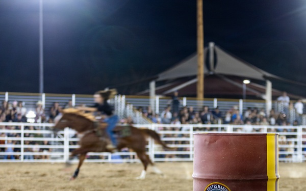 Marine Corps Logistics Base Barstow and U.S. Marine Corps Mounted Color Guard participate in the Barstow Western Roundup