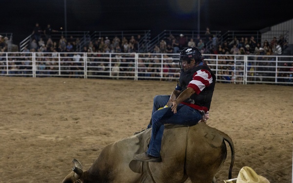 Marine Corps Logistics Base Barstow and U.S. Marine Corps Mounted Color Guard participate in the Barstow Western Roundup