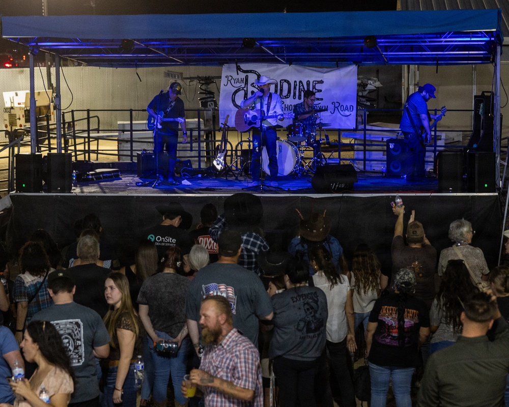 Marine Corps Logistics Base Barstow and U.S. Marine Corps Mounted Color Guard participate in the Barstow Western Roundup