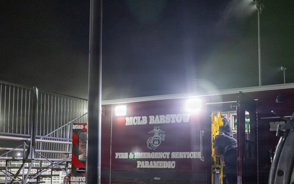 Marine Corps Logistics Base Barstow and U.S. Marine Corps Mounted Color Guard participate in the Barstow Western Roundup