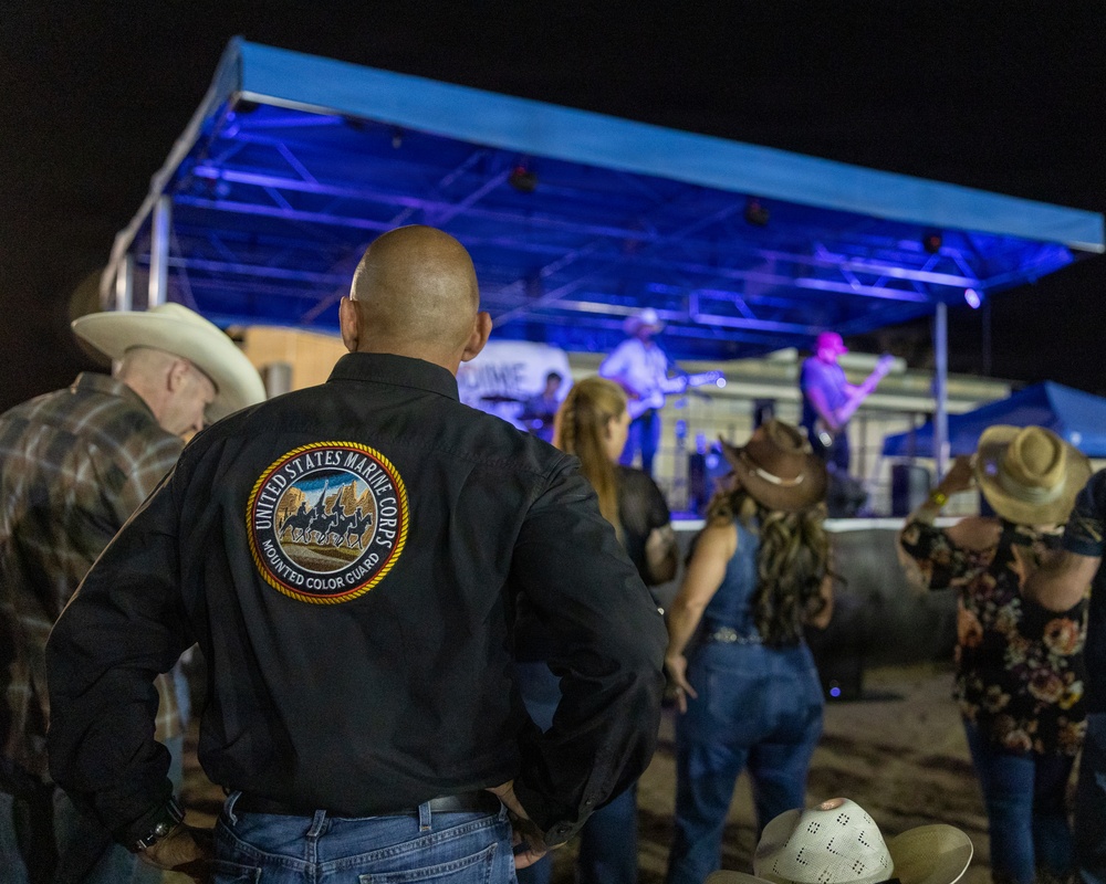 Marine Corps Logistics Base Barstow and U.S. Marine Corps Mounted Color Guard participate in the Barstow Western Roundup
