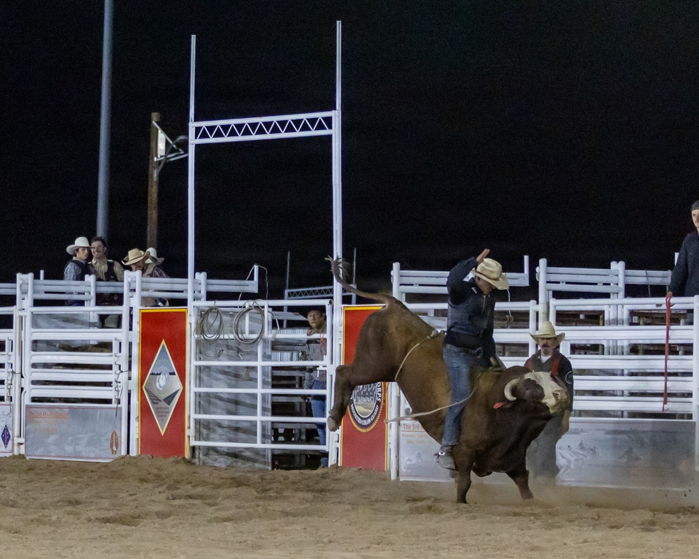 Marine Corps Logistics Base Barstow and U.S. Marine Corps Mounted Color Guard participate in the Barstow Western Roundup