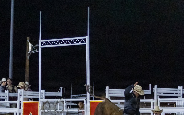 Marine Corps Logistics Base Barstow and U.S. Marine Corps Mounted Color Guard participate in the Barstow Western Roundup