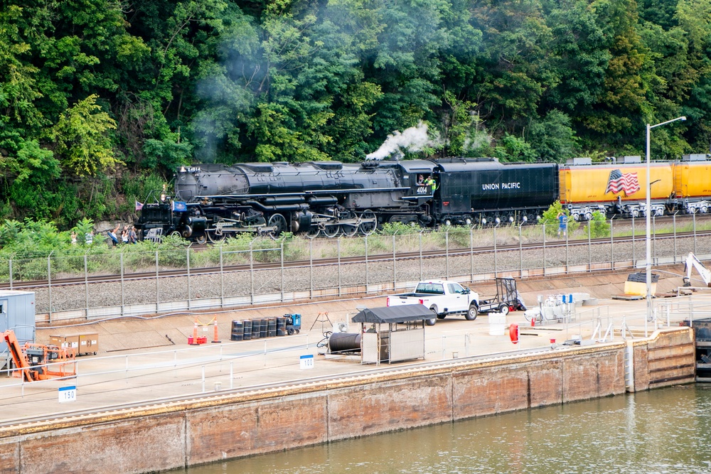 Big Boy No. 4014 at Emsworth Locks and Dams - USACE Pittsburgh District
