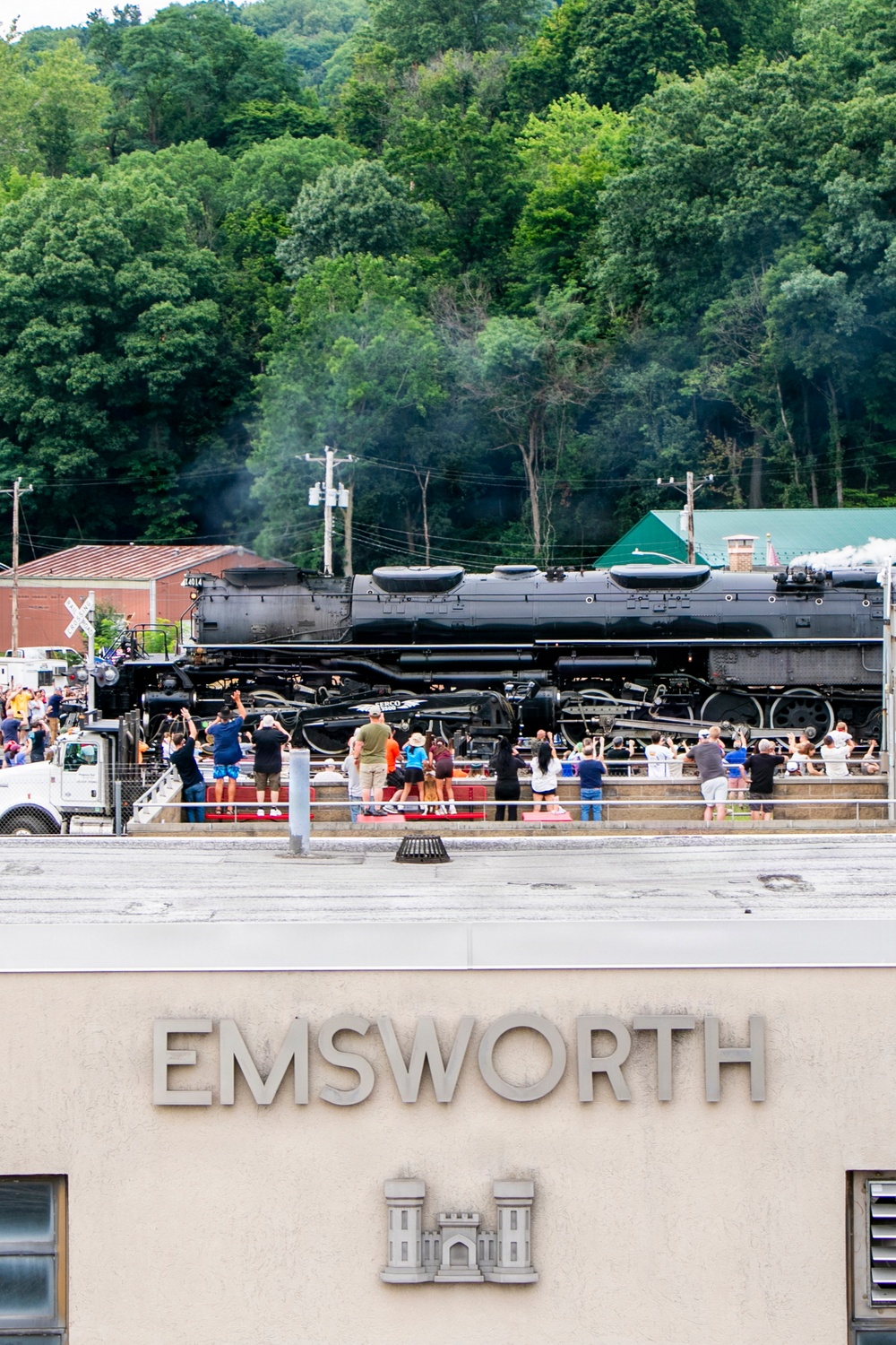 Big Boy No. 4014 at Emsworth Locks and Dams - USACE Pittsburgh District