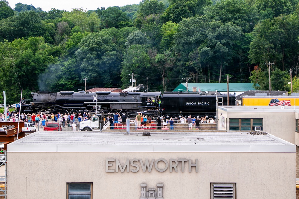 Big Boy No. 4014 at Emsworth Locks and Dams - USACE Pittsburgh District