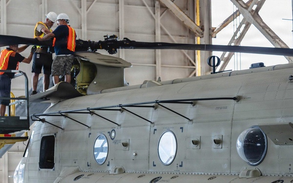 Corpus Christi Army Depot completes historic Chinook maintenance milestone