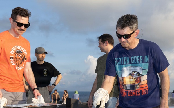 Sailors Enjoy Steel Beach Picnic Aboard George H.W. Bush