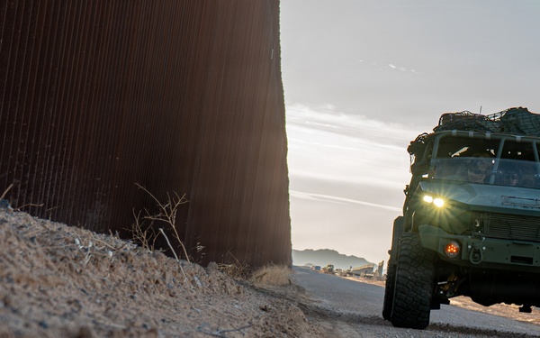 Soldiers patrol southern border near Yuma