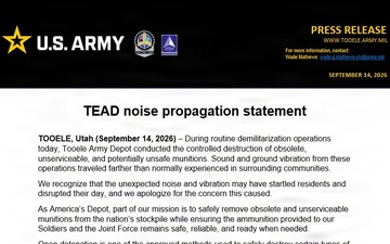 TEAD noise propagation statement
