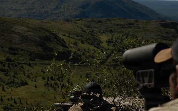 Green Berets and 11th Airborne Soldiers sharpen high-angle shooting skills during Operation Polar Dagger