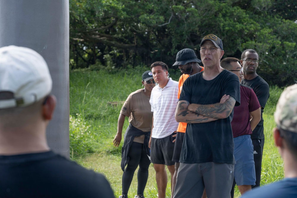 Newly selected Chief Petty Officers clean up Hacksaw Ridge