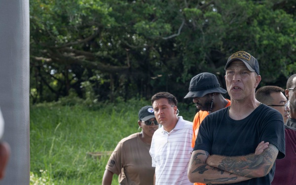 Newly selected Chief Petty Officers clean up Hacksaw Ridge