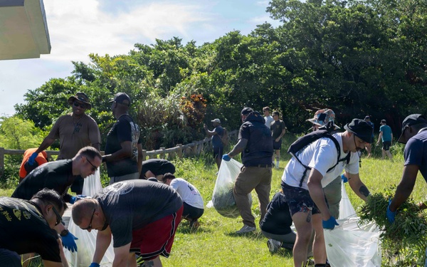 Newly selected Chief Petty Officers clean up Hacksaw Ridge