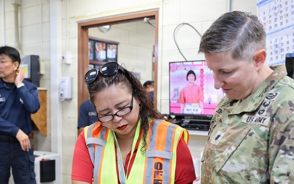 USAG Okinawa leadership observe safety inspection at Naha Military Port