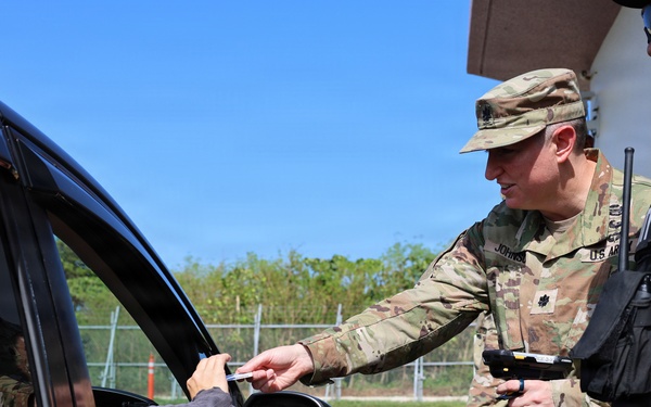 USAG Okinawa leaders participate in gate security operations