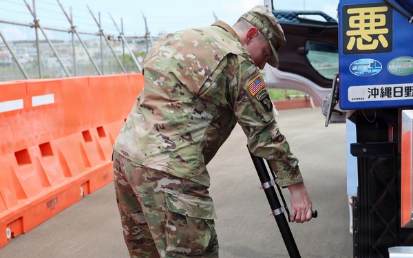 USAG Okinawa leaders participate in gate security operations
